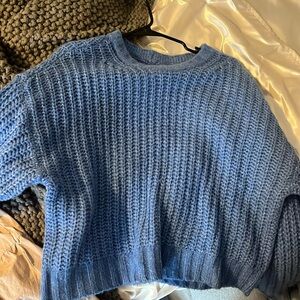 Blue american eagle cropped sweater.